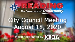 Reading City Council Meeting - August 18th, 2020