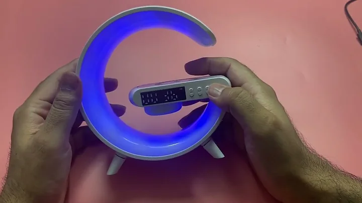 LED Table Lamp with Wireless Charger, Mini G6 Atmosphere Lamp with Bluetooth Speaker