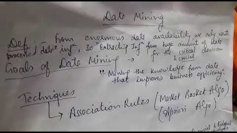 Basic concepts of Data Mining