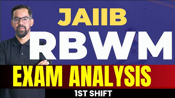 RBWM Oct 2024 Exam Analysis | JAIIB RBWM Exam Analysis Oct Nov 2024