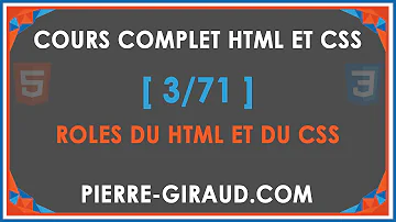 Quel est le rôle de HTML et CSS