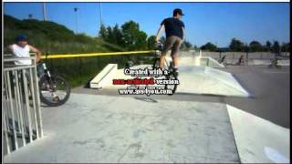 BMX Slow motion 360 out of Bank