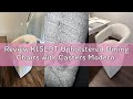 Review KISLOT Upholstered Dining Chairs with Casters Modern Barrel Side Armchair with Rollers for Di