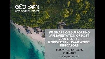 Post-2020 GBF: Ecosystem Extent and Integrity (27 September 2021)