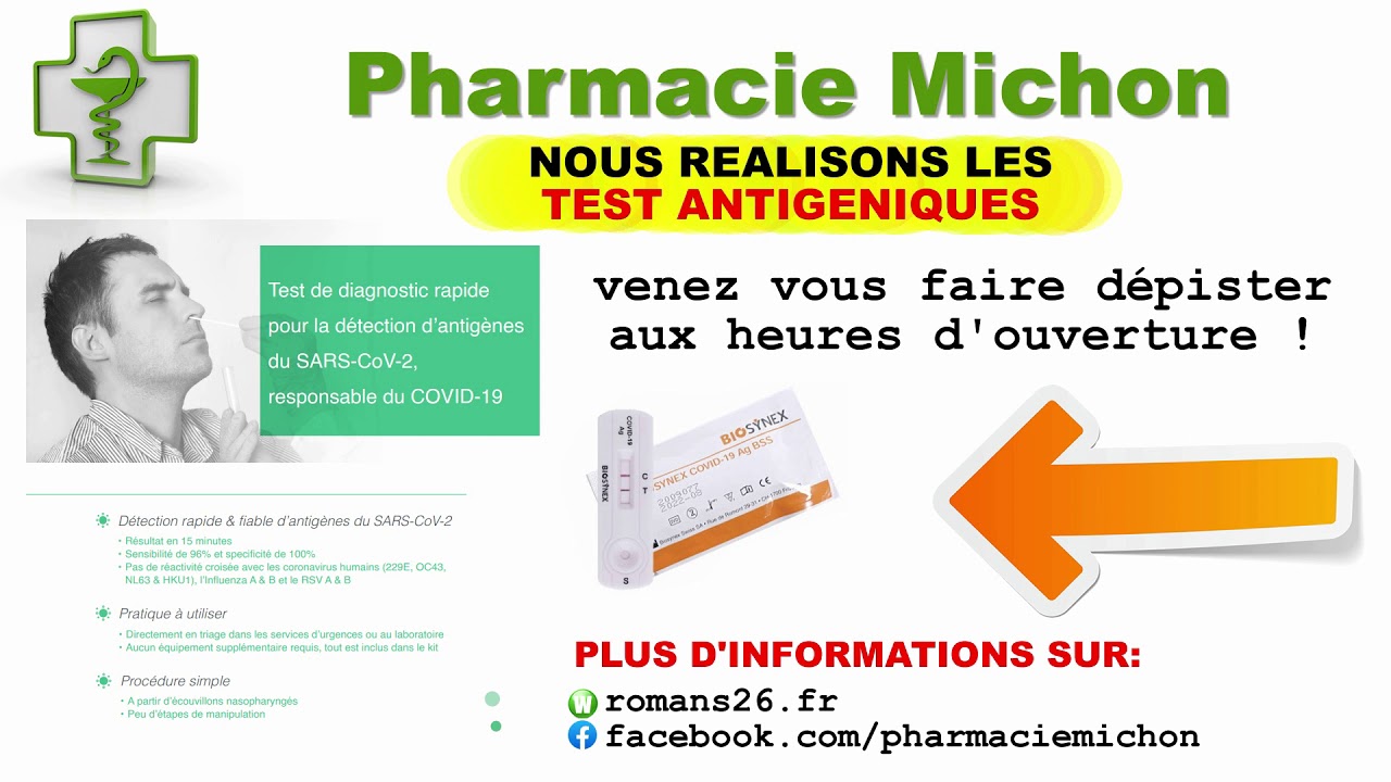 Pharmacie Test antigénique YouTube