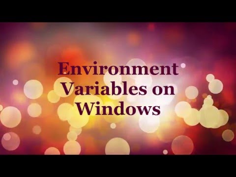Environment Variables on Windows