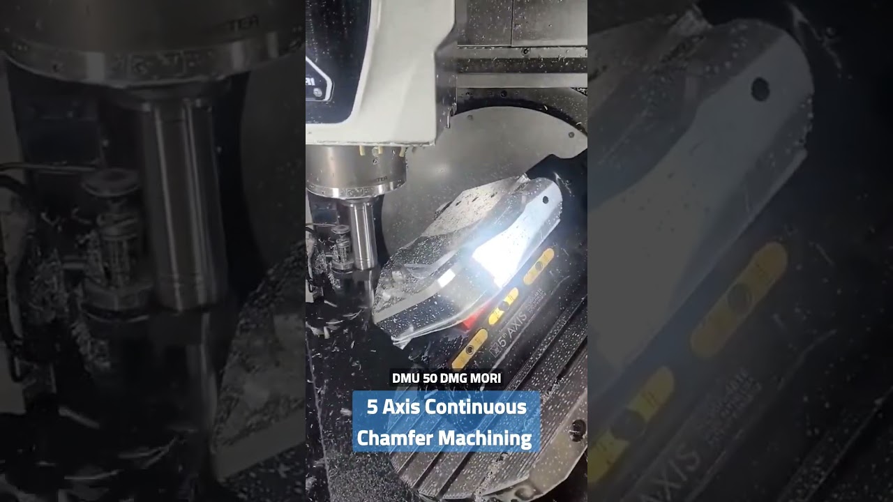 5 Axis Chamfer Machining Continuous in DMU 50 DMG MORI #shorts #cnc #machining #machine #5axis #cam