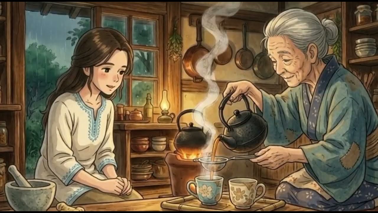 Cozy Rainy Day Routine with Grandma | Making Ginger Chai & Simple Village Cooking | Slow Living ASMR