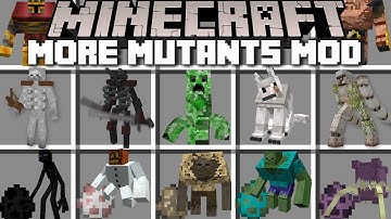 Minecraft MORE MUTANT CREATURES MOD / DANGEROUS SKELETON ENDERMAN ZOMBIE BEASTS MOD ! Minecraft Mods