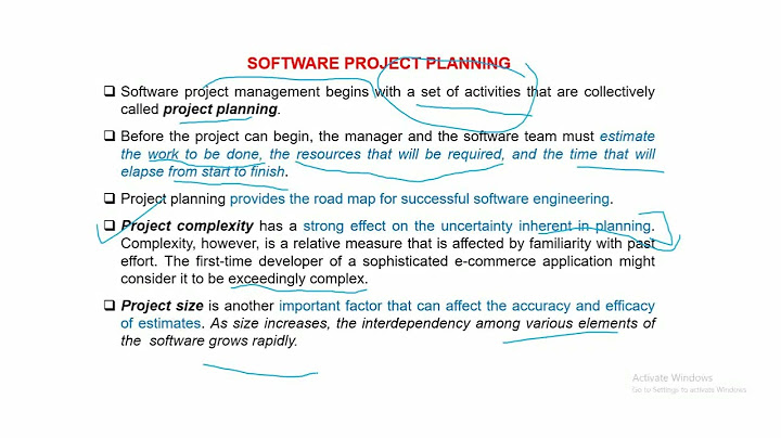 What is the main object of software project planning?