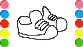 How to Draw Shoes For Kids Step by Step 👞👞👞