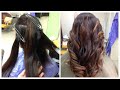 Балаяж на темные окрашенные волосы в шоколадных и золотых тонах  // Balayage tutorial