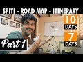 Itinerary For Spiti Ride | Multiple Days Option | Complete Circuit - Part 1