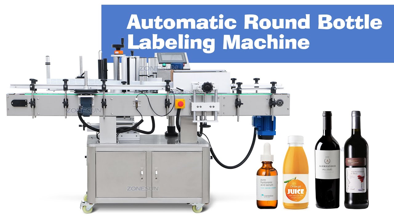 How to use TB-200 Automatic Round Bottle Labeling Machine - YouTube