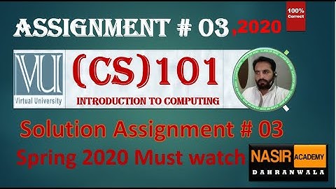 CS101 Assignment # 3 2020 solution link is given in description