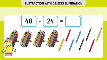 Topic : Learn | Subtraction with Objects Elimination | Conceptual Maths Grade 1 | Animated Content