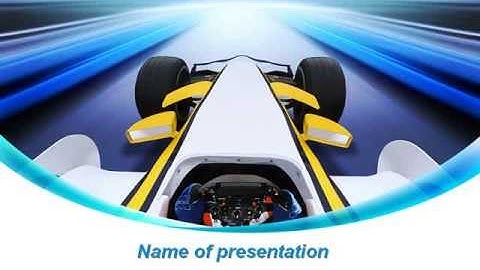 Formula One Bolide PowerPoint Template by PoweredTemplate.com