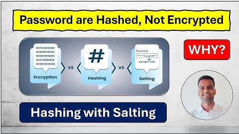 Why Passwords are stored as Hash & not Encrypted? Why Hashing + Salting is secure than Encryption? 💥