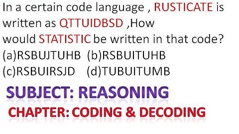 coding decoding reasoning question with solution