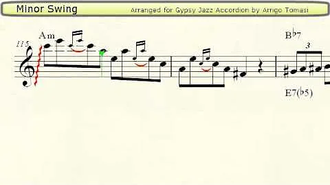 Minor Swing - Gypsy Jazz Accordion Sheet Music