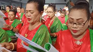 MAI PLEWO PLEWANG _ Misa inkulturasi oleh RUKUN KELUARGA BESAR MAUMERE. SUMBAWA, Minggu 14 Juli 2019