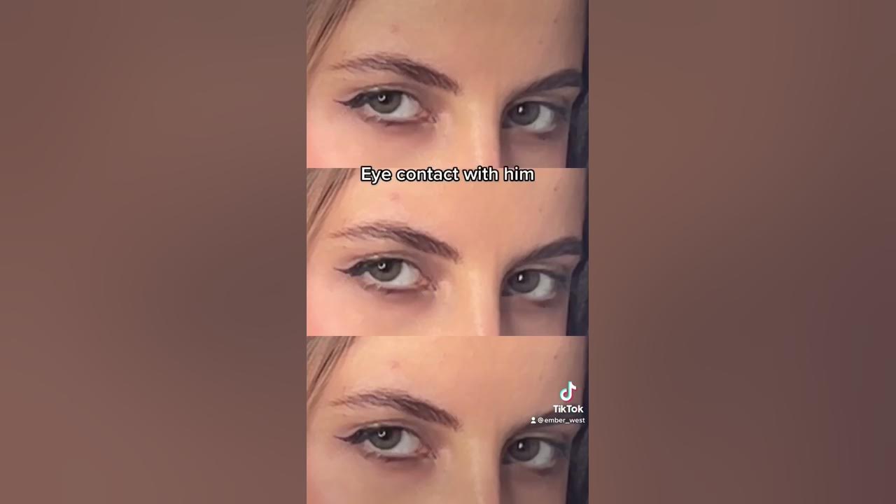 Eye contact with others vs with him