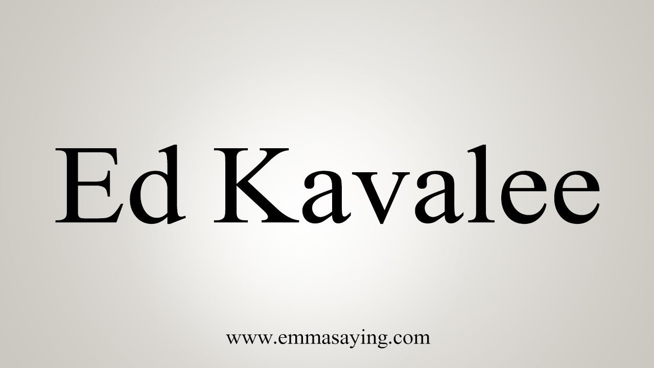 how to say in english jamun How To Pronounce Ed Kavalee