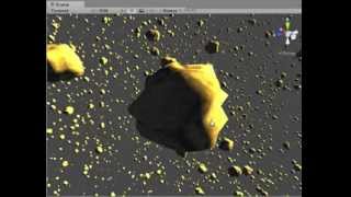 Famous Unity Space ship, developing ! n°04 20 000 asteroids generated Wealth