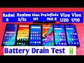 Realme 5s Vs Vivo U20 Vs Redmi 8 Vs Vivo U10 Vs Infinix Hot 8 | Battery Drain Test |