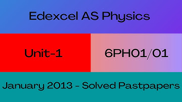 Edexcel AS - Physics January 2013 - Unit-1 Solved by Raza Kayani