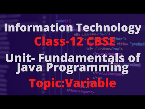 #3 VARIABLES PART-1 | TERM 2| INFORMATION TECHNOLOGY CLASS--12| IT 802 ...