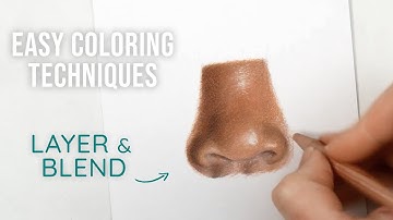Draw a Realistic Nose - Easy Colored Pencil Tutorial for Beginners