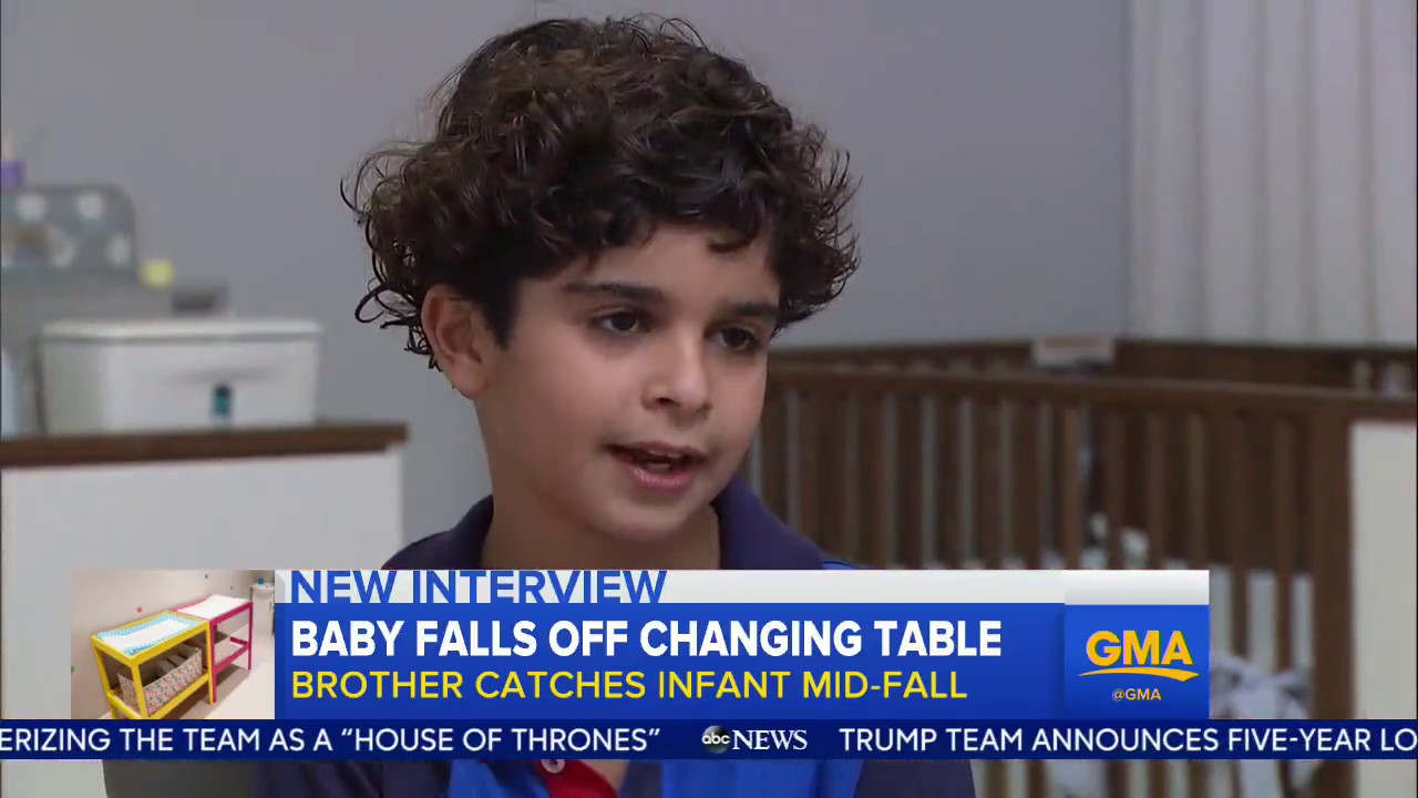 nine-year-old kitchen his brother fallen off the changing table