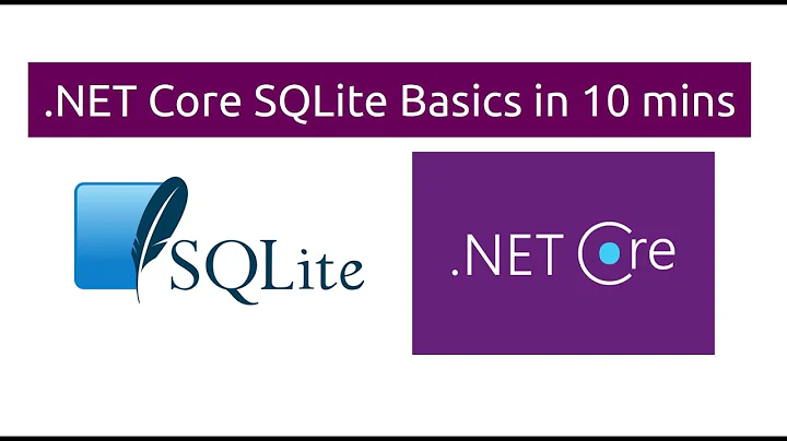 .NET Core Connect to SQLite Database in 10 minutes