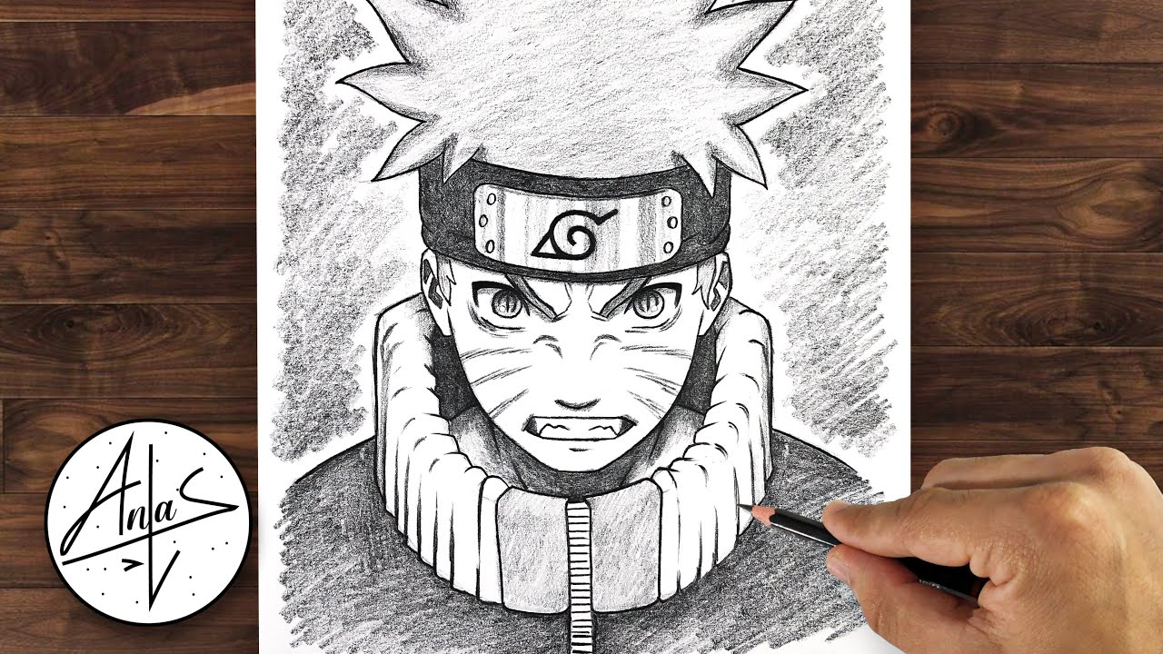 How to draw Naruto step by step, Anime drawing step by step