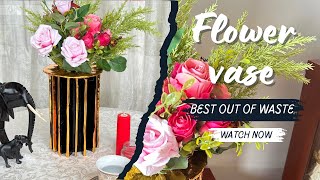DIY Flower Vase| Craft With Pringles Box| DIyCardboard craft| Flower vase idea From Waste Materials