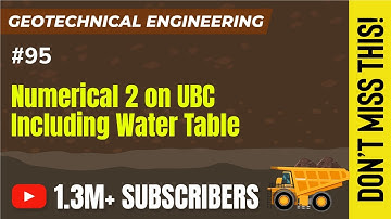 Numerical 2 on UBC including water table | Bearing Capacity | Geotechnical Engineering - GATE