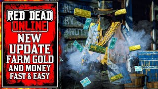 The NEW Red Dead Online UPDATE Bonus GOLD & Money Event! Super Fast And Easy Gold Farming (RDR2)