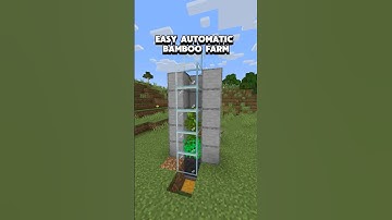 Easiest Automatic Bamboo Farm In Minecraft! #minecraft #survival #minecraftfarm