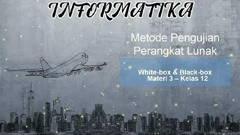 Materi Kelas 12 Informatika || White Box & Black Box Testing