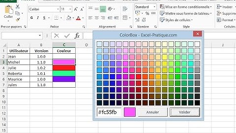 [EXCEL] Choix de la couleur grâce à la fonction VBA ColorBox