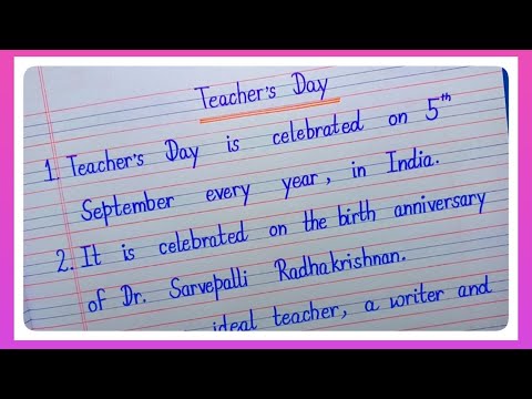 10 Line Essay On Teachers Day In English l Teachers Day Essay For Kids  l 10 Lines On Teachers Day l