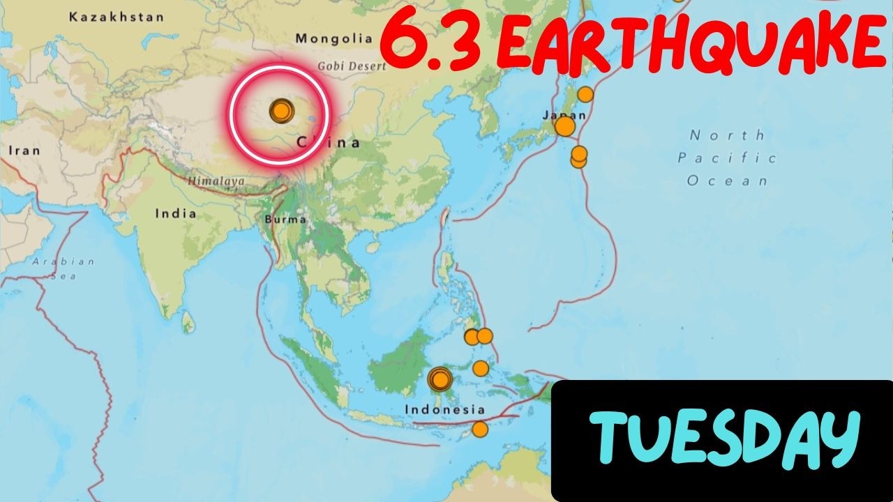 6.3 Earthquake China Region. 5.5 EQ under Tokyo Japan. Tuesday update.