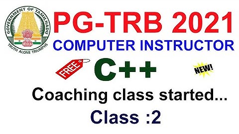TRB  Computer Instructor C++ Coaching class 2| C++ Notes  | VIBRANT ONLINE ACADEMY