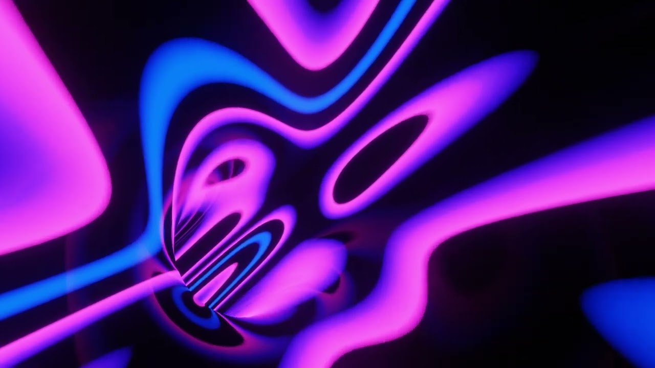 All Purple for 6h- Super Calming Abstract Background Video 4k - VJ LOOP NEON - Just Chill & Relax