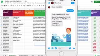 A Messenger chatbot for restaurants built with Google Sheets screenshot 4