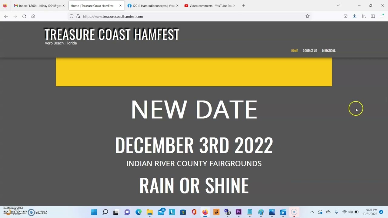 Treasure Coast Hamfest 2022, Vero Beach W4OT, Announcement And Details! 