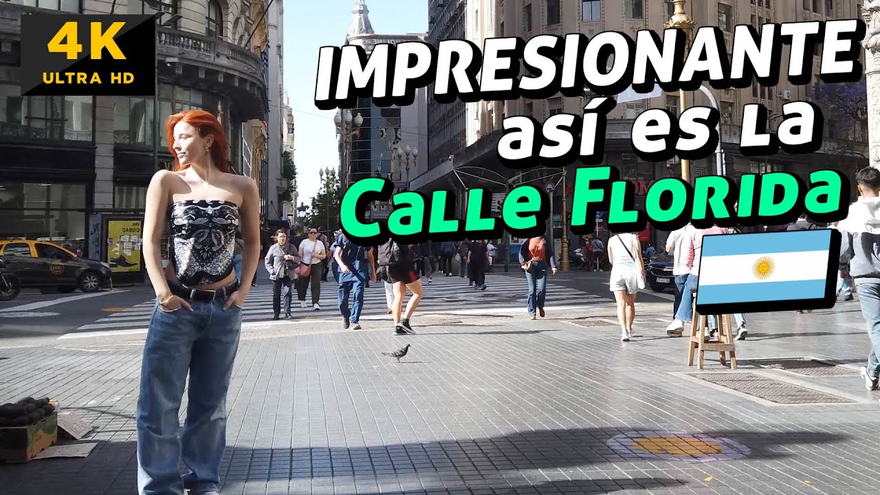 Calle Florida: El lugar que TODO turista debe visitar en Buenos Aires WALKING TOUR 4K