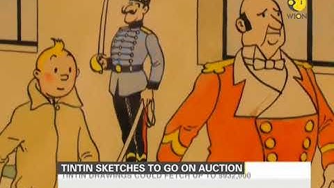 Tintin sketches to go on auction