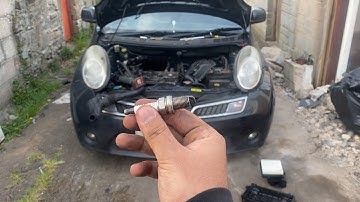 How to change spark plugs on Nissan micra k12 2002-2010 petrol tutorial